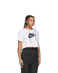 Nike White Essential Crop Icon T Shirt