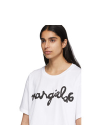 MM6 MAISON MARGIELA White Logo Cropped T Shirt