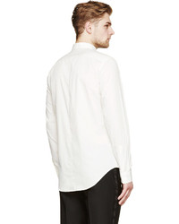 Calvin Klein Collection White Black Water Print Button Up Shirt
