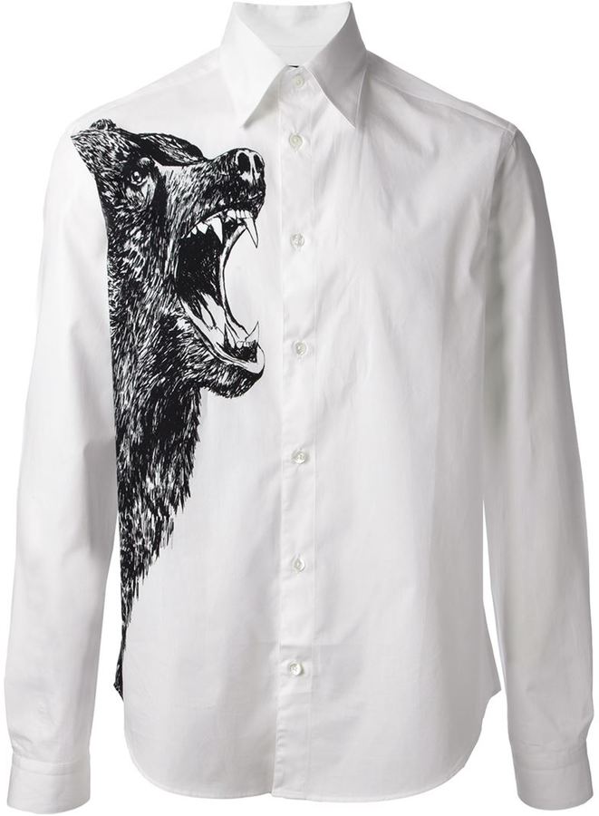 Alexander McQueen Bear Print Shirt 