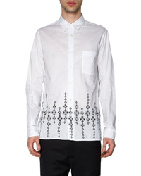 Ann Demeulemeester Ornate Bottom Print Long Sleeve Shirt