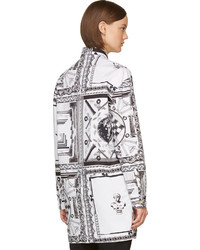 Versus White Black Mixed Print Anthony Vaccarello Edition Blouse