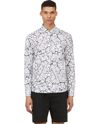 Surface to Air White Crackled Print Shirt