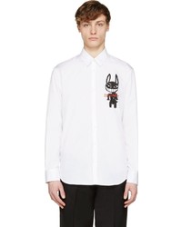DSQUARED2 White Monster Logo Print Dan Shirt