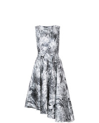 Rubin Singer Marble Print Asymmetric Dress