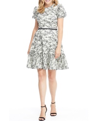 Gal Meets Glam Collection Viola Raffia Embroidery Pattern Dress