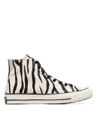 Converse Black And White Chuck Taylor All Stars 70s Zebra Print High Top Sneakers