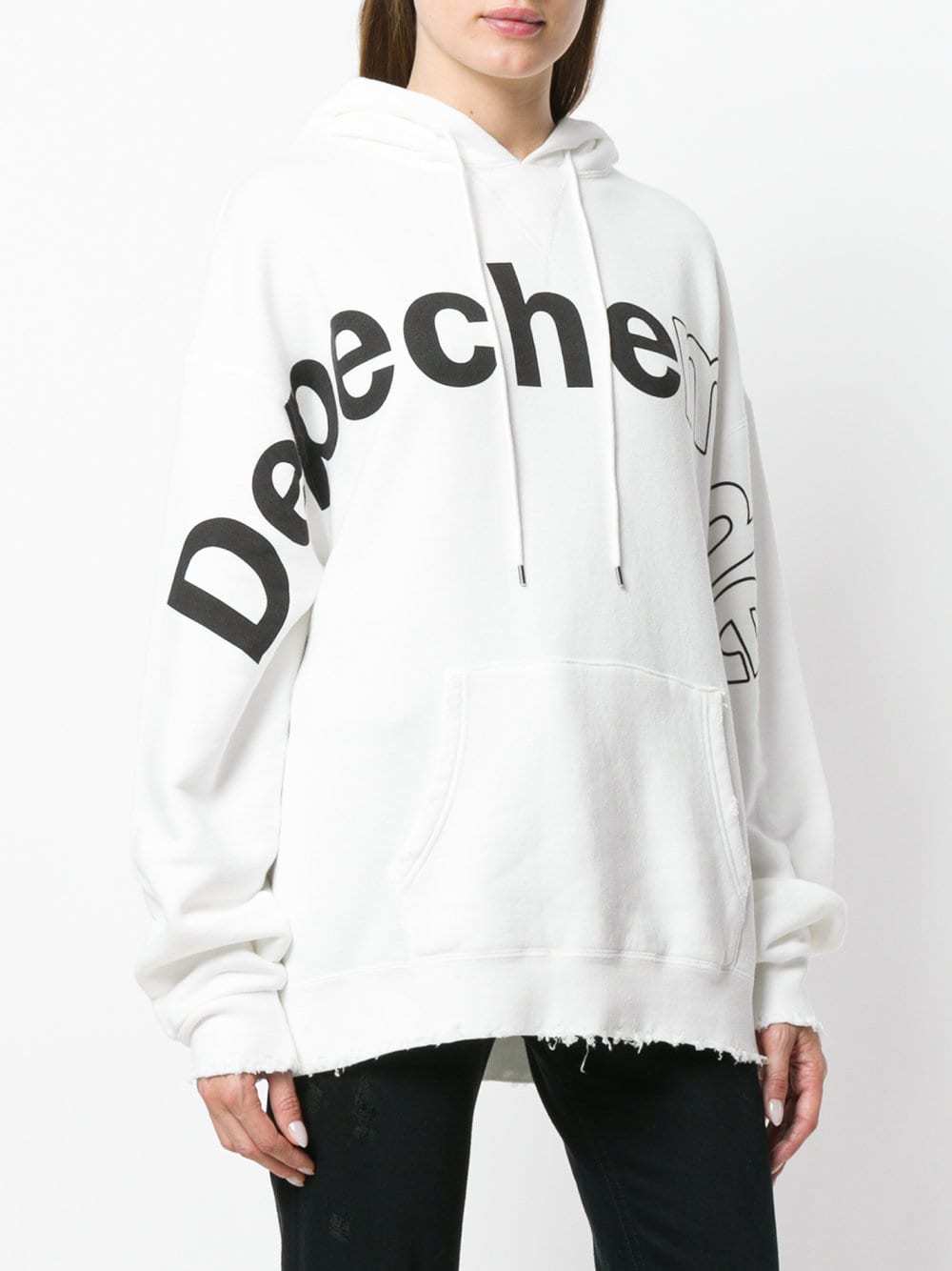 R13 Depeche Mode Raw Hem Hoodie 403 farfetch Lookastic