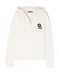 ALEXACHUNG Embroidered Cotton Jersey Hoodie