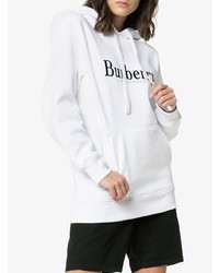 Burberry Logo Embroidered Hoodie
