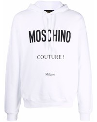 Moschino Logo Print Drawstring Hoodie