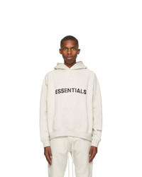 Essentials Off White Pullover Logo Hoodie