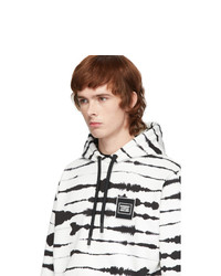 Burberry White And Black Watercolor Hoodie