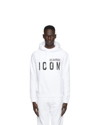 DSQUARED2 White Icon Hoodie