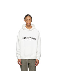 Essentials White Pullover Hoodie