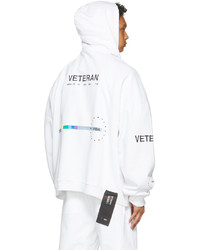 Hood by Air White Veteran Stars Hoodie