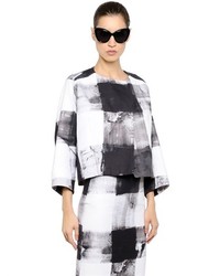 Sportmax Check Printed Double Cotton Jacket