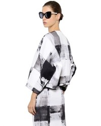 Sportmax Check Printed Double Cotton Jacket
