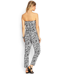 Forever 21 Abstract Flounce Jumpsuit