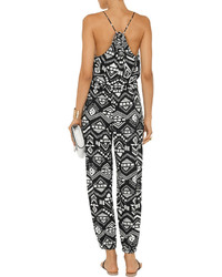 T-Bags Printed Stretch Jersey Jumpsuit