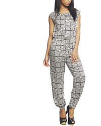 Arden B Two Tone Tiled Print Jumpsuit