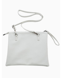 Choies Letter Print Clutch Bag In White