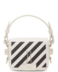 Off-White White And Black Diag Baby Flap Bag