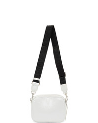 Versace Jeans Couture White Shiny Logo Camera Bag