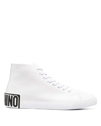 Moschino Logo Patch High Top Sneakers
