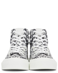 Givenchy White Black Chito Edition City High Top Sneakers