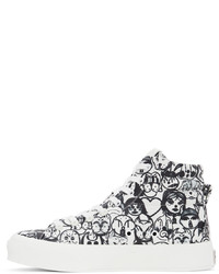 Givenchy White Black Chito Edition City High Top Sneakers