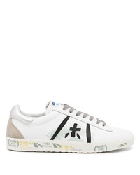 Premiata Logo Patch Low Top Leather Sneakers
