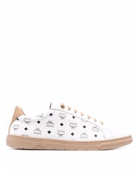 MCM Logo Print Lace Up Sneakers