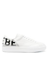 Iceberg Logo Print Leather Sneakers