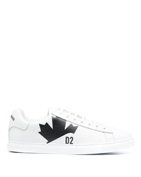 DSQUARED2 Maple Leaf Leather Sneakers