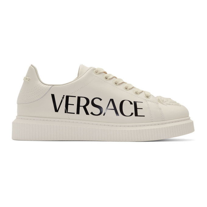 versace medusa sneakers white