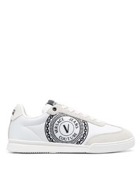 VERSACE JEANS COUTURE Suede Detail Crest Print Sneakers