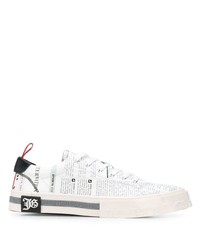 John Galliano Text Print Lace Up Sneakers