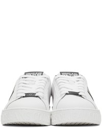 VERSACE JEANS COUTURE White 88 V Emblem Court Sneakers