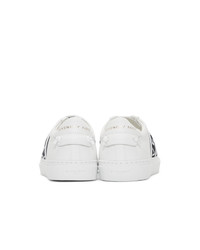 Givenchy White And Black 4g Webbing Urban Street Sneakers