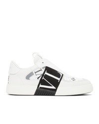 Valentino White And Black Garavani Vl7n Low Top Sneakers
