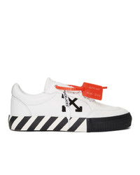 Off-White White And Black Low Vulcanized Sneakers