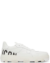 DSQUARED2 White Basket Low Top Sneakers