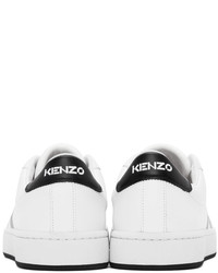 Kenzo White K Logo Kourt Sneakers