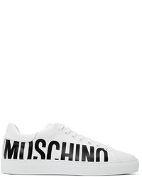 Moschino White Logo Low Sneakers