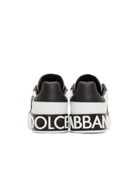 Dolce And Gabbana White Low Top Love Sneakers