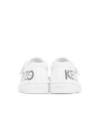Kenzo White Tennix Velcro Sneakers