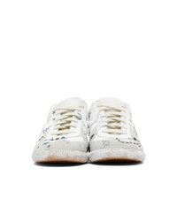 Maison Margiela White Written Graffiti Vintage Replica Sneakers