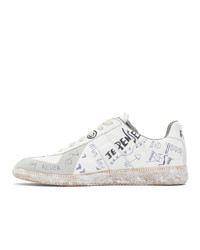 Maison Margiela White Written Graffiti Vintage Replica Sneakers