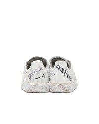 Maison Margiela White Written Graffiti Vintage Replica Sneakers